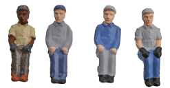 Broadway Limited Imports HO 1006 Sitting Engineer And Fireman Figure Set (4)
