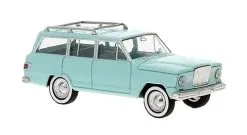 Brekina HO 19868 1960s Jeep Wagoneer, Pastel Turquoise