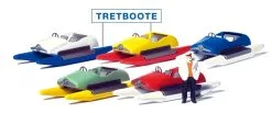 Preiser HO 10685 Pedal Boat Rental With German Sign (5 Boats)